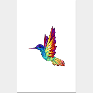 Rainbow Hummingbird Posters and Art